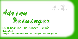 adrian meininger business card